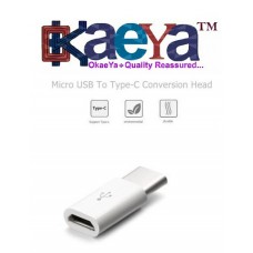 OkaeYa- Micro USB to USB Type C (USB 3.1) Adapter for Type C Devices (Color may vary)